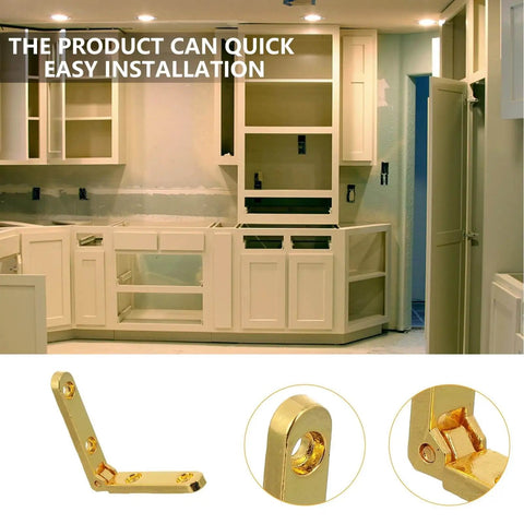 10 Pack Zinc Alloy Miniature Chest Hinges, 90 Degree Folding Corner Hinges For Jewelry Boxes and Wooden Boxes displayed in kitchen setting.