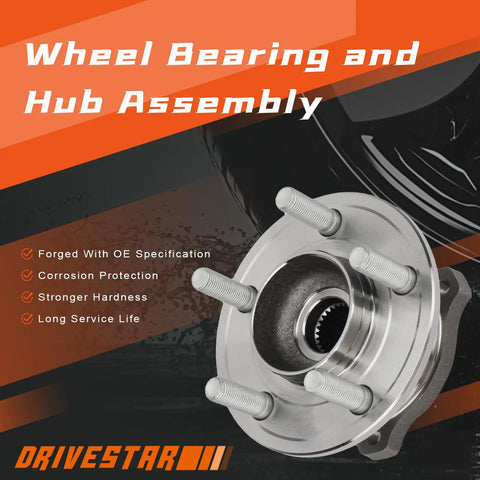  Rear Wheel Hub And Bearing Assembly Pair For Chrysler 300 2005 To 2009, Dodge Charger 2006 To 2009, And Magnum 2005 To 2008