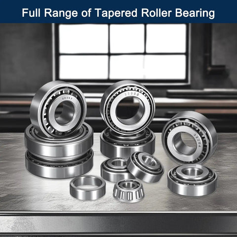 Two Pack LM68149 10 Tapered Roller Bearing Cone and Cup Set for heavy duty machines, 1.25 inch bore, chrome steel, ABEC 3 pre-lubricated