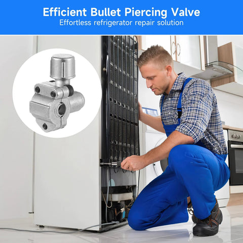 BPV-31 piercing valves, 10-pack for refrigeration HVAC; fits 1/4 in, 5/16 in, 3/8 in OD pipes, Amazon brand