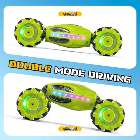 Gesture Sensing RC Stunt Car With Hand Wave Control And Remote Two Point Four Gigahertz 4WD Drift Car showing double mode driving
