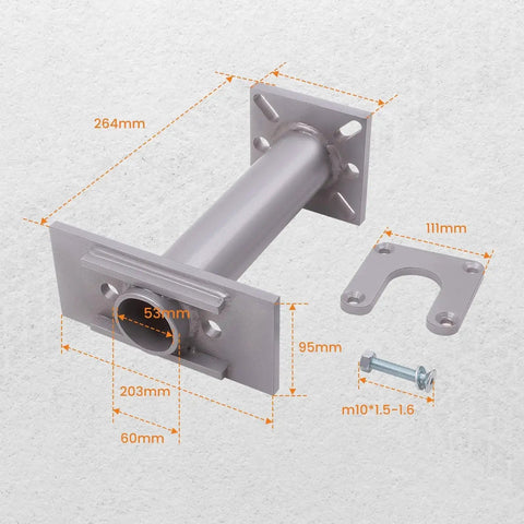 Rear Axle Bearing Puller With 40mm Bearing Driver And ABS Tone Ring Tool For Toyota Tundra Hilux Tacoma. Metal components with dimensions.