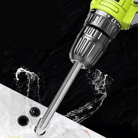Drilling ceramic with All-In-One Multi Material Glass Drill Bits Set With 6mm Carbide Tip And 1/4 Inch Round Shank by Amonk.