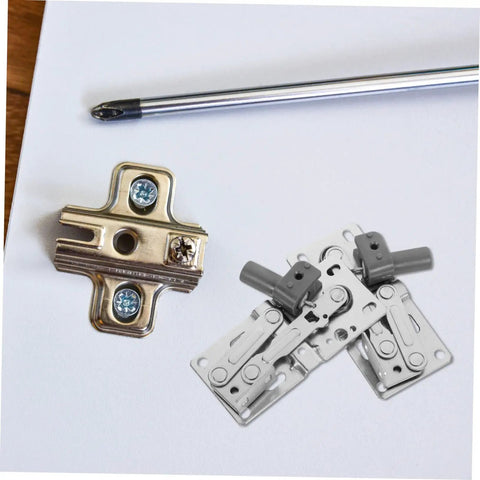 Soft Close Surface Mount Cabinet Hinges With Concealed Tip Out Tray Hardware 2 Pack Noiseless Damping Mechanism For Kitchen Cupboards