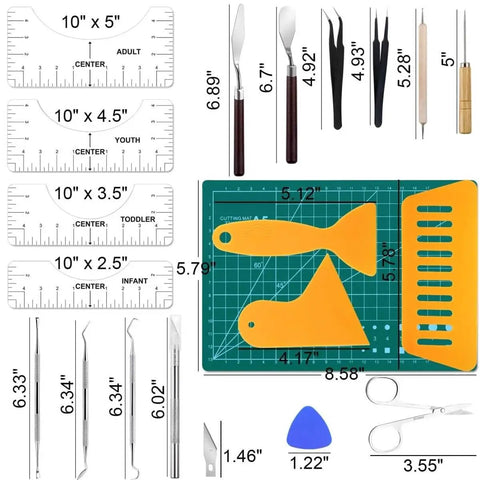 30 Piece Precision Craft Weeding Tools Set For Vinyl Weeding And DIY Art Projects, Scrapbooking, Sewing, And Hobby Crafting