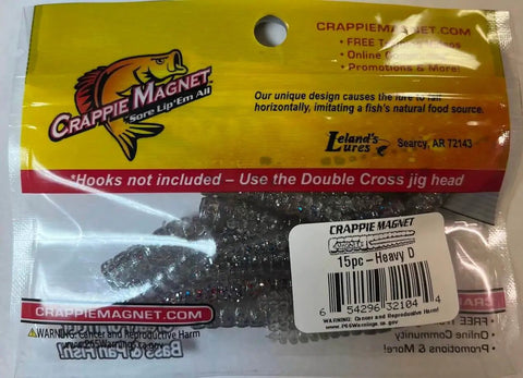 Crappie Magnet Heavy D One Inch Fishing Hooks 15 Piece Body Pack with various color choices for crappie fishing and soft plastic lures