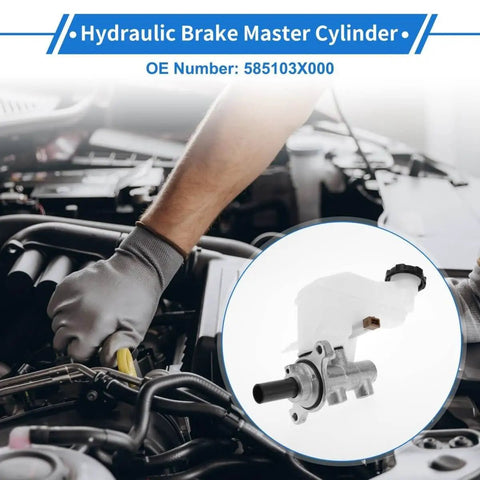 Brake Master Cylinder With Reservoir For Hyundai Elantra 2011 2014 Hydraulic Master Cylinder Replacement shown in engine bay