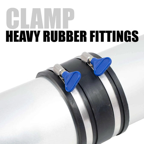 Adjustable Stainless Steel Hose Clamps 5 To 6 Inch With Thumb Screw Key No Tools Needed Easy Turn Clamp Pack Of 5