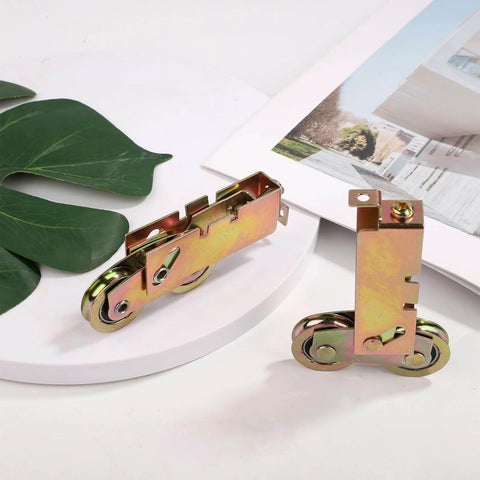 2 Pack Sliding Patio Door Tandem Roller Assembly With F Tab Mount, 1 1/4 Inch Steel Ball Bearing on display