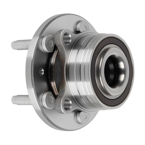 Close-up of Rear And Front Wheel Bearing Hub Assembly Set For Ford Explorer Rear 2011 To 2018 And Police Interceptor Utility Front 2012 To 2019