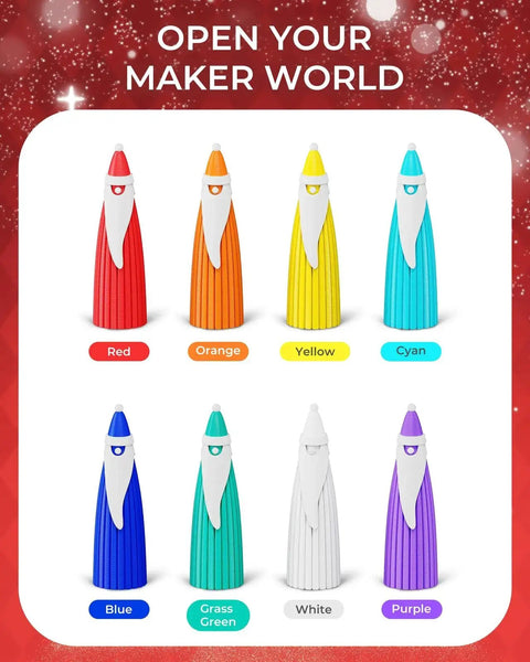 Eight Color 1.75mm PLA Filament 250g Mini Spools Bundle for Beginners in eight vibrant colors.