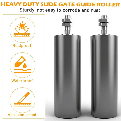 6 Inch Gate Roller Guide With L Bracket Heavy Duty Adjustable Sliding Gate Roller Kit for Universal Fit on Sliding Gates and Doors