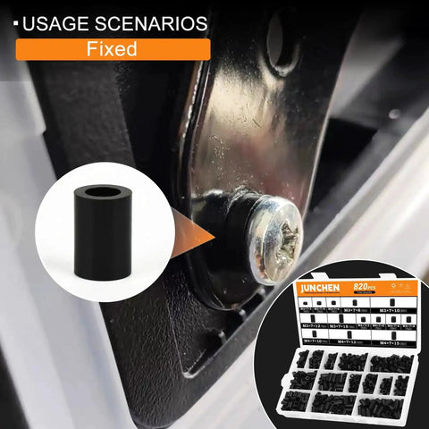Must Have Black Nylon Spacers Kit With 820 Pieces And 14 Size Assortment For Electrical Outlets Switch Receptacles