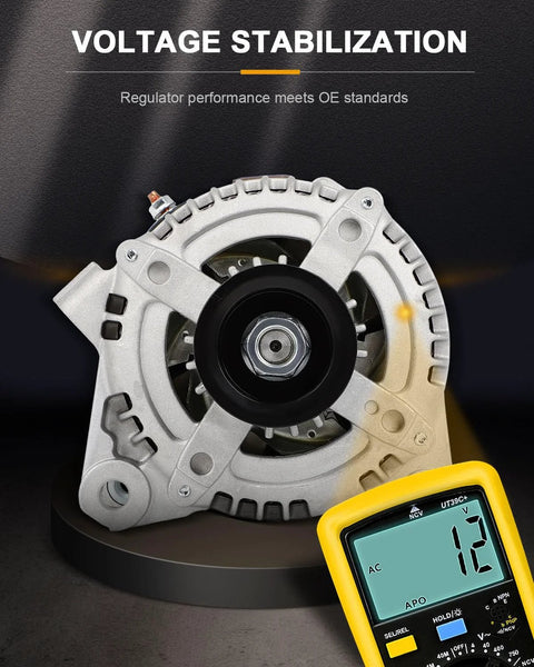 Alternator Replacement For Toyota Camry 2002 2003 And Solara 2002 2003 Direct Fit SwapIn Ready shown with voltage meter