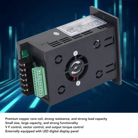Compact 400W Variable Frequency Drive Inverter With Plug And Play For 110V Single Phase To 3 Phase 0 To 220V Output 176 To 264V Input With LED Digital Display