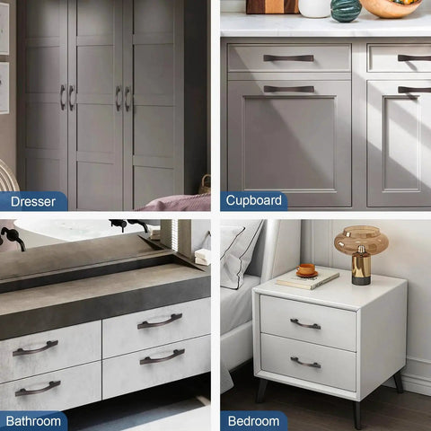 30 Pack Bridge Design Cabinet Handles, 3 Inch Hole Centers, Oil Rubbed Bronze Zinc Alloy Drawer Pulls for dressers and cupboards