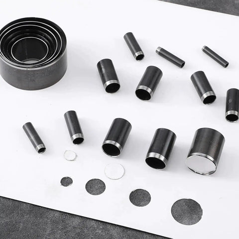 21 Piece Leather Circle Cutter Set With Circle Punches From 1mm To 15mm And 20mm 25mm 30mm 35mm 40mm 45mm 50mm Dies