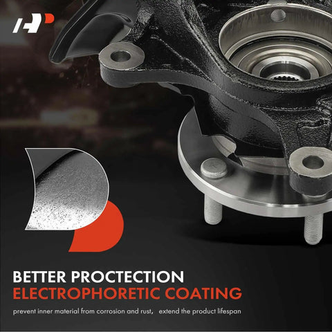 Front Right Steering Knuckle And Wheel Bearing Hub Assembly For Toyota Highlander 2004 2005 2006 2007 AWD showing electrophoretic coating