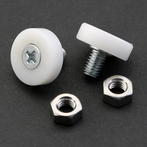 12 Pieces 19mm Drawer Rollers Plastic Pulleys With Nut For Sliding Furniture Bearings Replacement Parts Suitable For Cabinets