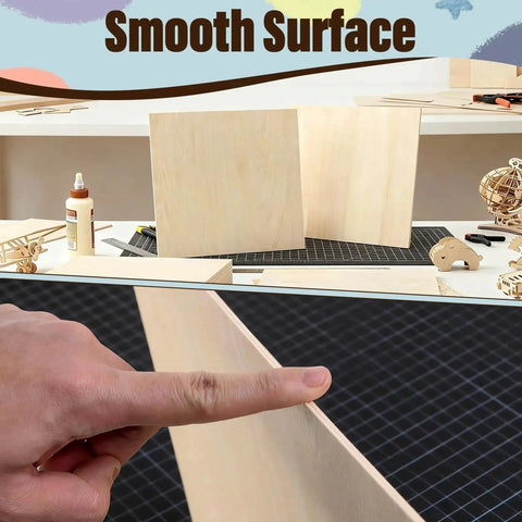 Twelve Pack Basswood Sheets For Go-To Laser Cutting And Engraving, Twelve By Twelve By One Eighth Inch Unfinished Wood For Crafts DIY