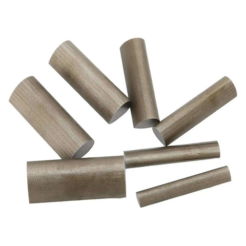 Drop-shaped dies from 45 Steel Jewelry Punch Die Disc Cutter Set, 7-Piece forming tools for metal and brass sheet crafts.