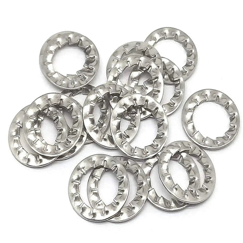 304 Stainless Steel Internal Tooth Star Lock Washers Kit 100 Pc Assortment M4 Heavy Duty Corrosion Resistant Circlip Snap Rings