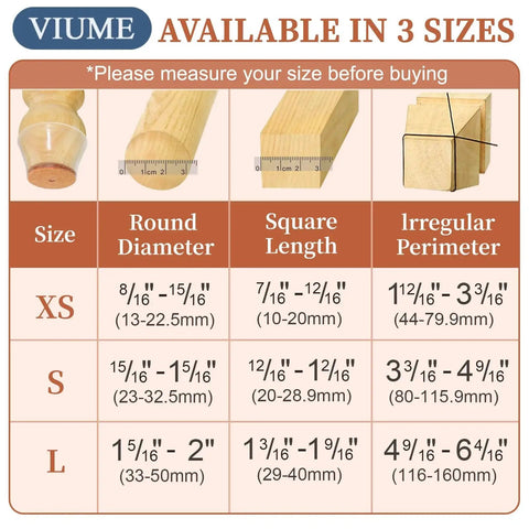24 Pack Chair Leg Protectors With Silicone Covers And Felt Pads For Hardwood Floors Anti Scratch Noise Reduction Fits Round And Square Chair Legs From One To Two Inches In Diameter size chart