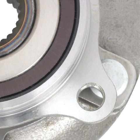 Close-up of Front Wheel Bearing And Hub Assembly Replacement For Mitsubishi Lancer AWD 2008 To 2015 513300 Beefy Chrome Steel