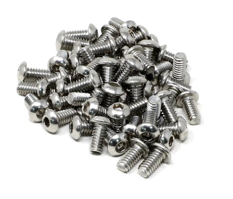50 Piece Set Of 1/4-20 X 1/2 Inch Stainless Steel 304 Hex Socket Button Head Cap Screws Bolts Kit For Machinery Electronics And DIY Projects Durable Corrosion-Resistant Fasteners And More