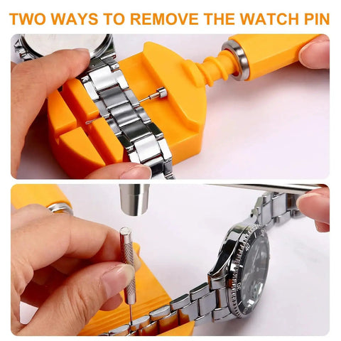 32 Piece Watch Link Removal Kit With Pro Band Replacement Tool For DIYers, 10 Spare Spring Bars And 10 Cotter Pins