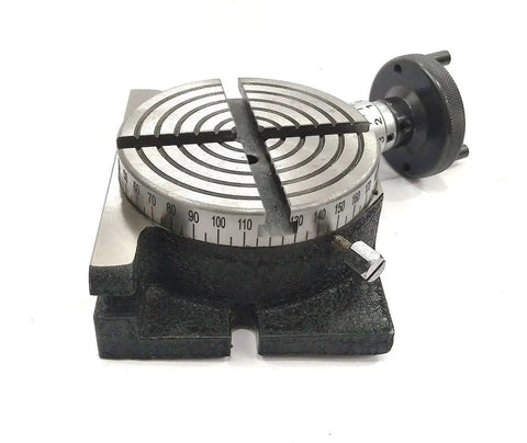 Beefy 4 Inch Rotary Table With 65 Mm 3 Jaw Self Centering Chuck Back Plate And Fixings Heavy Duty Milling Indexing Tool displayed