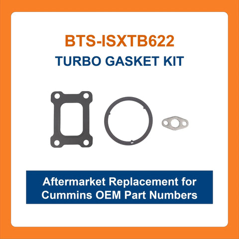 BTS-ISXTB622 turbo gasket kit (Amazon) with flange gasket, O-ring, and small gasket for Cummins ISX15/QSX15