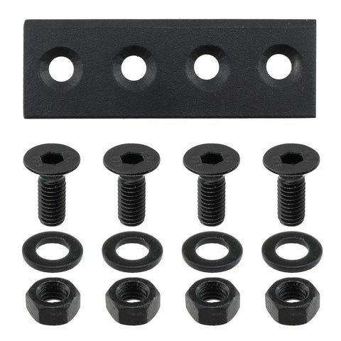 80Mm Barn Door Track Connector And Splice Plate For Sliding Doors Rugged Carbon Steel Repair Fastener With Black Coating