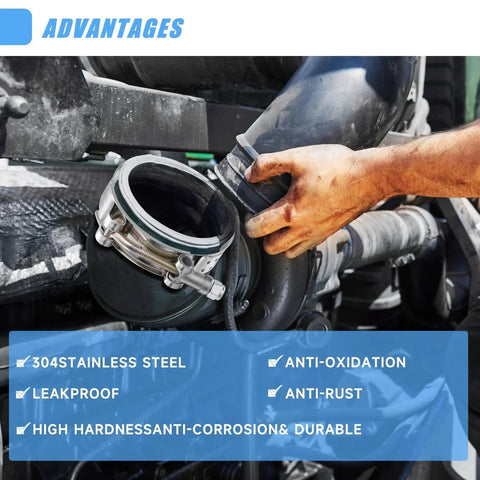 Installing Sixteen Pack T Bolt Hose Clamps Set With Eight Size Options From 3/4 Inch To 2.5 Inch Premium 304 Stainless Steel