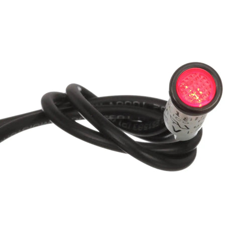 Beefy Incandescent Red Indicator Light For Control Panels 14V With Six Inch Lead Wires Five Sixteenth Inch Bulb Size Flush Mount