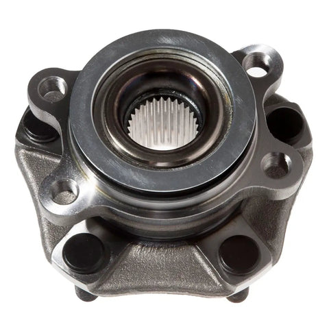Front view of Front Wheel Hub And Bearing Assembly Set For 2015 2018 Chevrolet City Express And 2013 2019 Nissan NV200 Sentra OE Quality Heavy Duty High Load Capacity Two Pack Replacement Parts