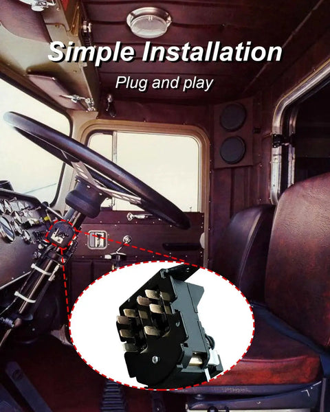 Multifunction Turn Signal Switch For Peterbilt Trucks 377 378 379 Replacement Parts TL30300AP 480827 480827G installed view