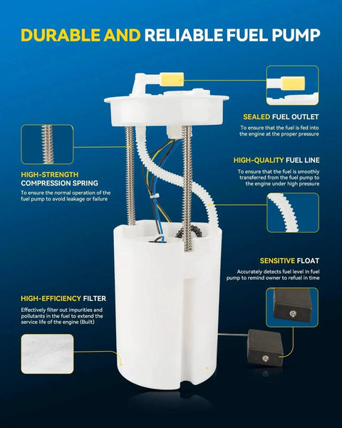 Diagram of Fuel Pump Assembly Replacement For Honda Accord 2003 2007 2.4L And Acura TSX 2004 2008 2.4L Without California Emissions System Direct Fit Replaces E16307 E8513 P76323M P76374M SP1344 SP8002M showing components and functions.
