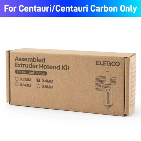 Box of 0.4mm Extruder Hotend Kit for Centauri and Centauri Carbon Hardened Steel Coated Brass Nozzle Built Tough And Heat Resistant