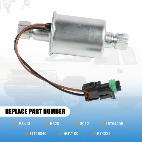 Diesel Fuel Lift Pump Replacement E8413 For Chevy GMC 6.5L Trucks C2500 C3500 K2500 K3500 G2500 G3500 1992-2002 in silver