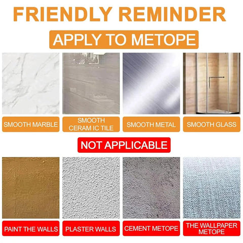 Surfaces for application of Clear PU Self Adhesive Recessed Finger Pulls including marble, tile, metal, glass. Not for rough surfaces.