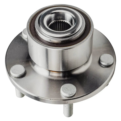 Front view of Pair Of Front Wheel Bearing And Hubs Assembly For Mazda 3 2004 2005 With 5 Lug 2.0L 2.3L Front Wheel Hub Replacement Including ABS