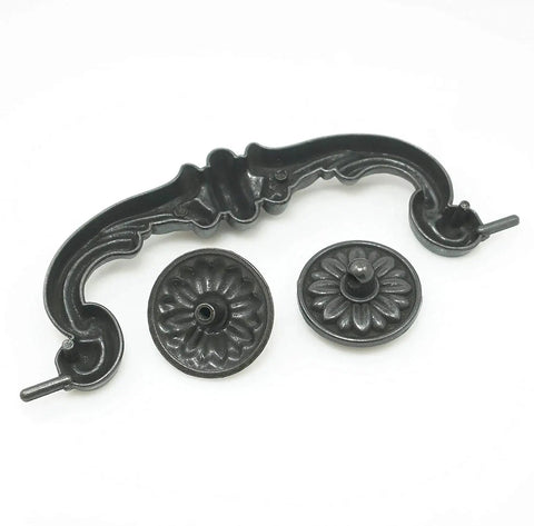 Vintage Drop Bail Drawer Pulls 6 Inch Cabinet Handles Rustic Antique Black Zinc Alloy Hardware