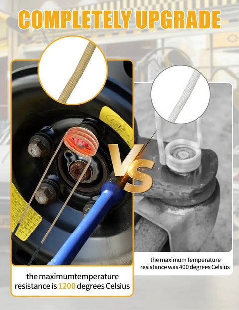 Comparison of induction heater coil usage in metalworking at different temperature resistances, highlighting coil upgrade benefits.