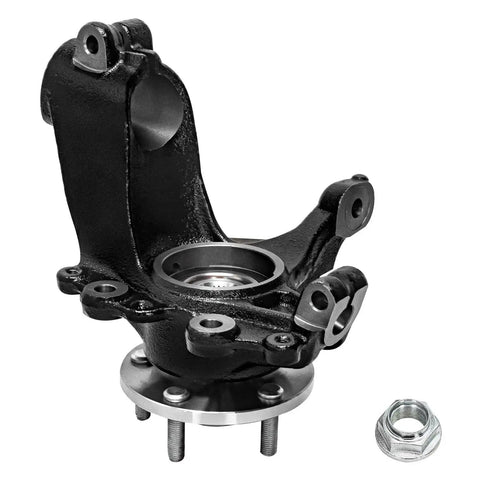 2.0L Front Steering Knuckles Kit for 2012-2018 Ford Focus, Driver Side Knuckle With Wheel Hub Bearings Assembly, cast iron view