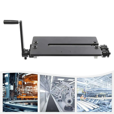 Manual Bead Roller Kit 12 Inch With 6 Dies Set For Metal Sheets with manual crank shown in workshop setting