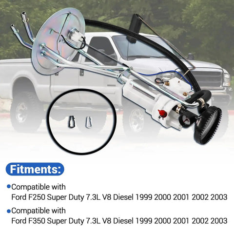 Fuel Tank Sending Unit For F250 F350 Super Duty 1999 Through 2003 7.3L V8 Diesel Direct Fit Replacement With Wheelbase Options 137