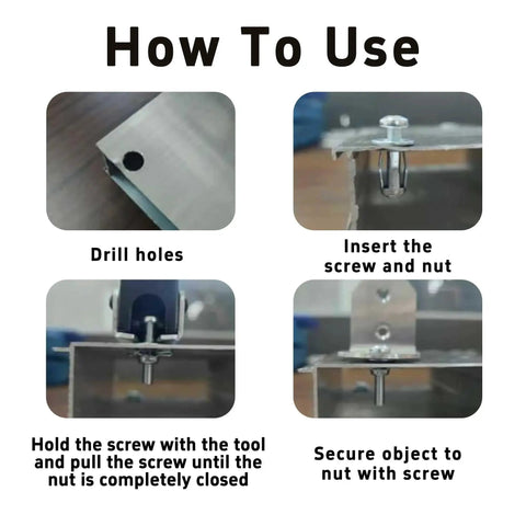 How to use 15 Pcs M4x32mm Heavy Duty Zinc Plated Steel Molly Bolt Hollow Drive Wall Anchors Screws For Drywall Plaster And Tile Ideal For Home And Professional Use Coated For Extra Holding Power In 3 To 12mm Panels