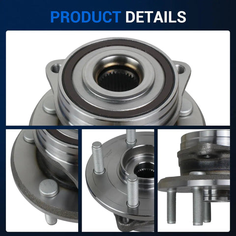 Close-up of Front Wheel Hub And Bearing Assembly For 2011-2020 Dodge Durango And 2011-2019 Jeep Grand Cherokee 5 Lug Front Axle Replacement