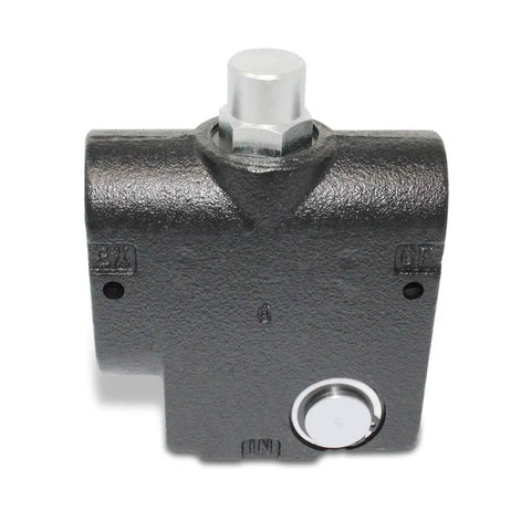 Adjustable Hydraulic Flow Control Valve With Relief For 0-30 GPM, Pressure Compensating, Internal Relief Set To 1500 PSI, 3/4 NPT Port